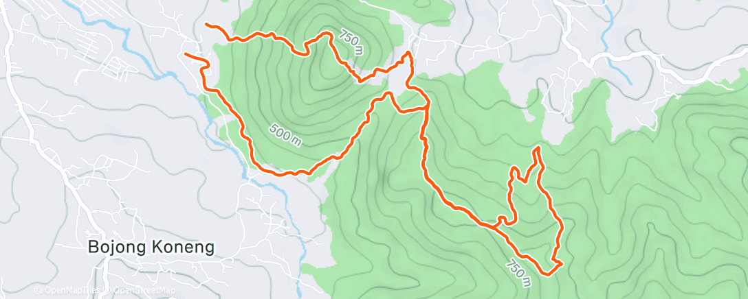 Map of the activity, Morning Trail Run
