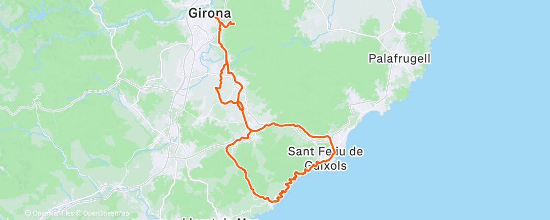 Map of the activity, Lunch Gravel Ride