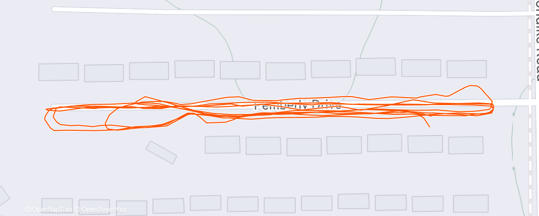 Map of the activity, Evening Run