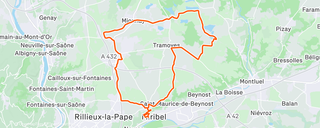 Map of the activity, Dimanche Chill