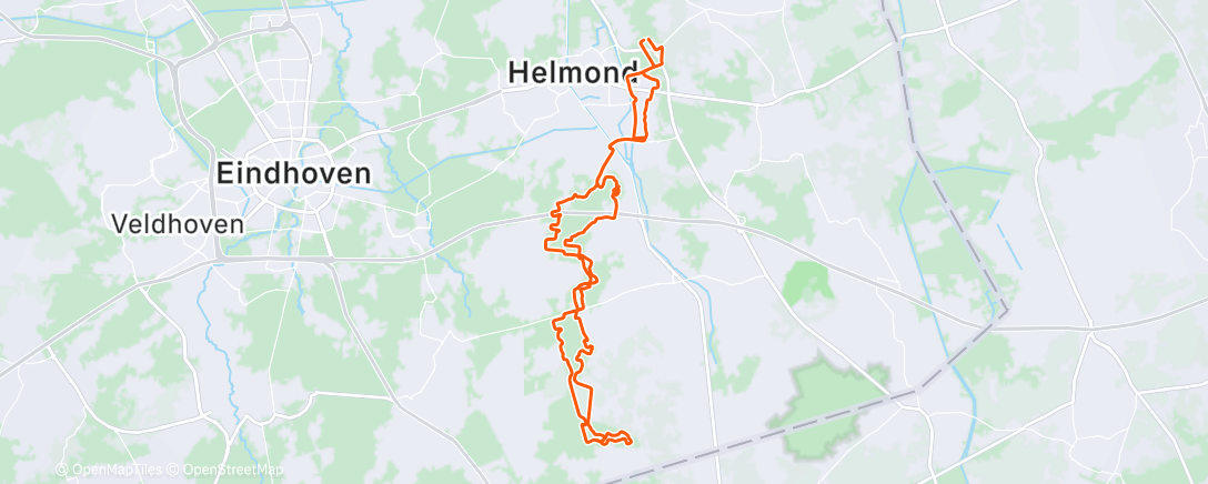 Map of the activity, MTB Lierop Someren