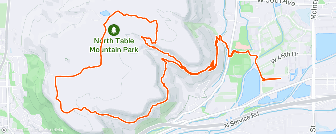 Map of the activity, Evening Ride