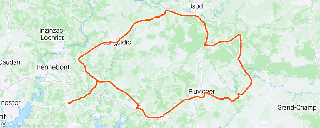 Map of the activity, Aller + rando Brandérion + casse-croûte 😁 + retour
