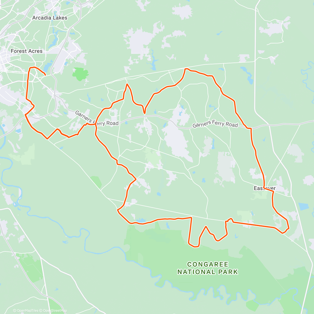 Map of the activity, Morning Ride
