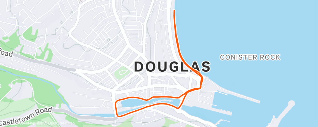 Map of the activity, Afternoon Run