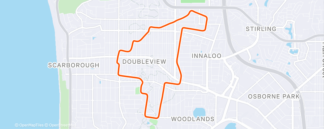 Map of the activity, Вечерний велозаезд