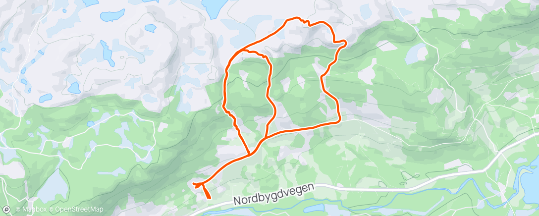Map of the activity, Ettermiddagstur med naboen