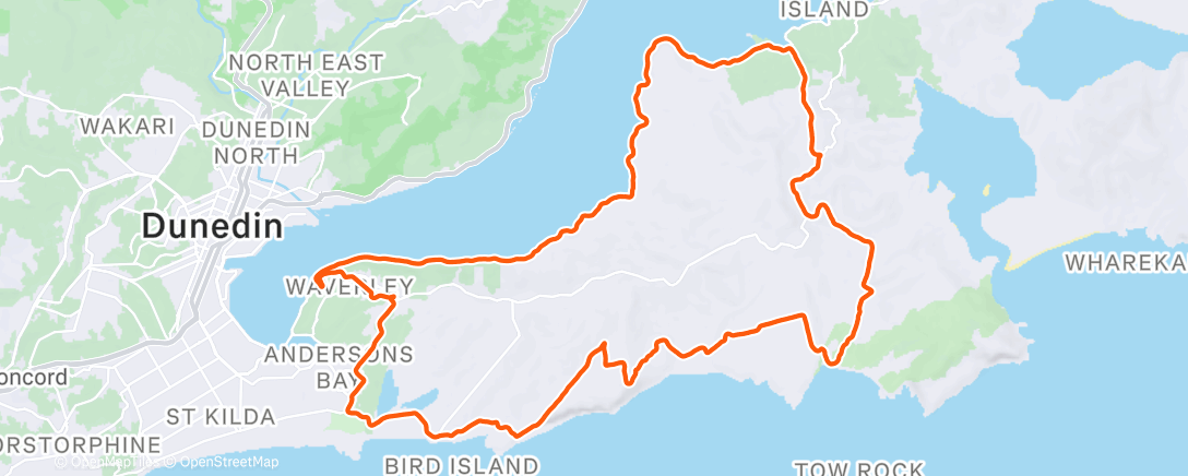 Map of the activity, Afternoon Run