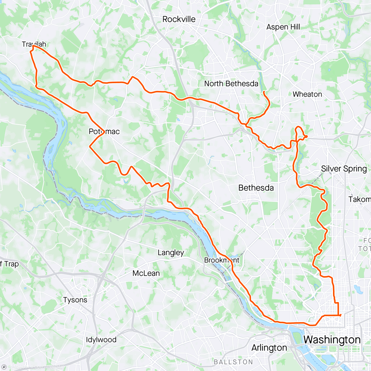 Mapa da atividade, backup bike