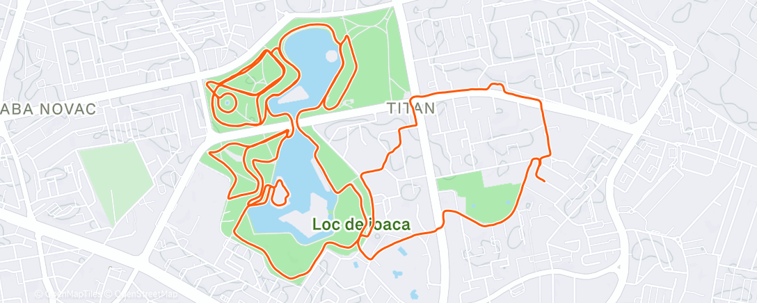 Map of the activity, Lunch Run