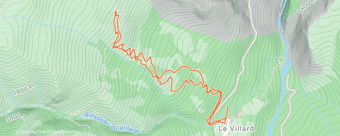 Map of the activity, Ski de randonnée dans l'après-midi
