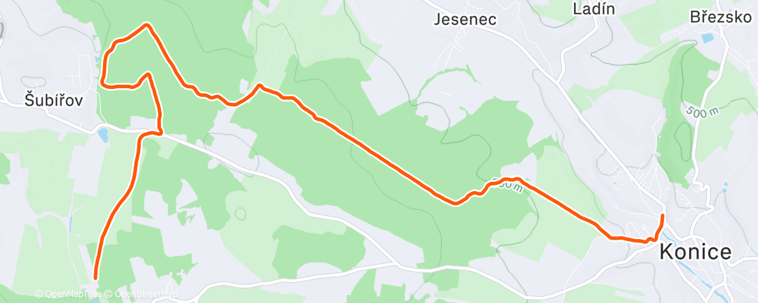 Карта физической активности (Morning Run)