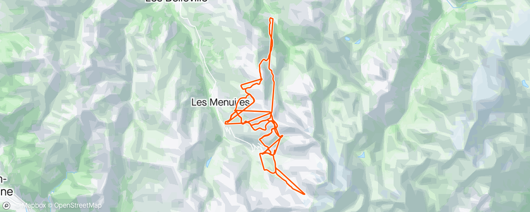 Map of the activity, Slopes - A day skiing at Les 3 Vallées