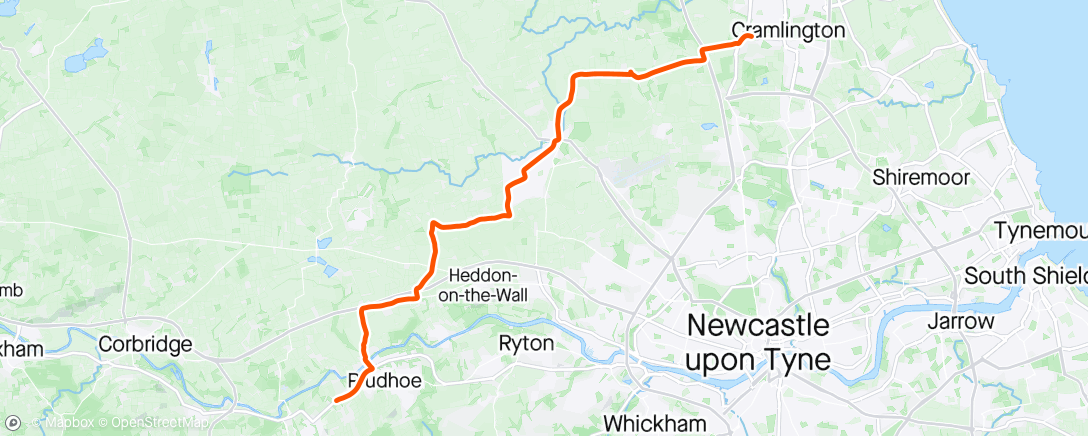 Map of the activity, Afternoon Ride