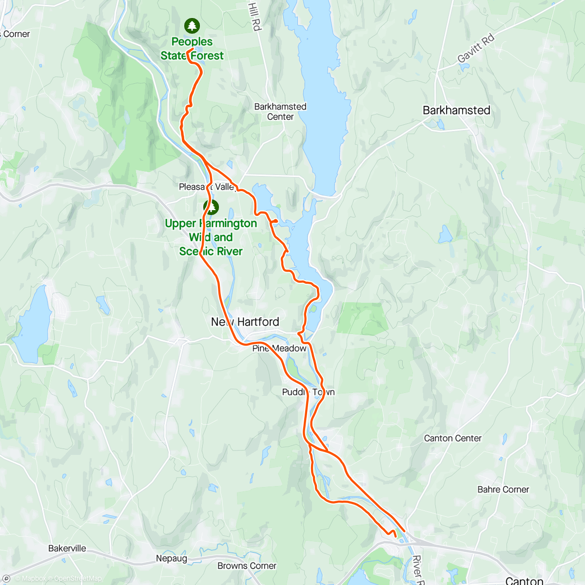 Map of the activity, Gravel Out, Road Back