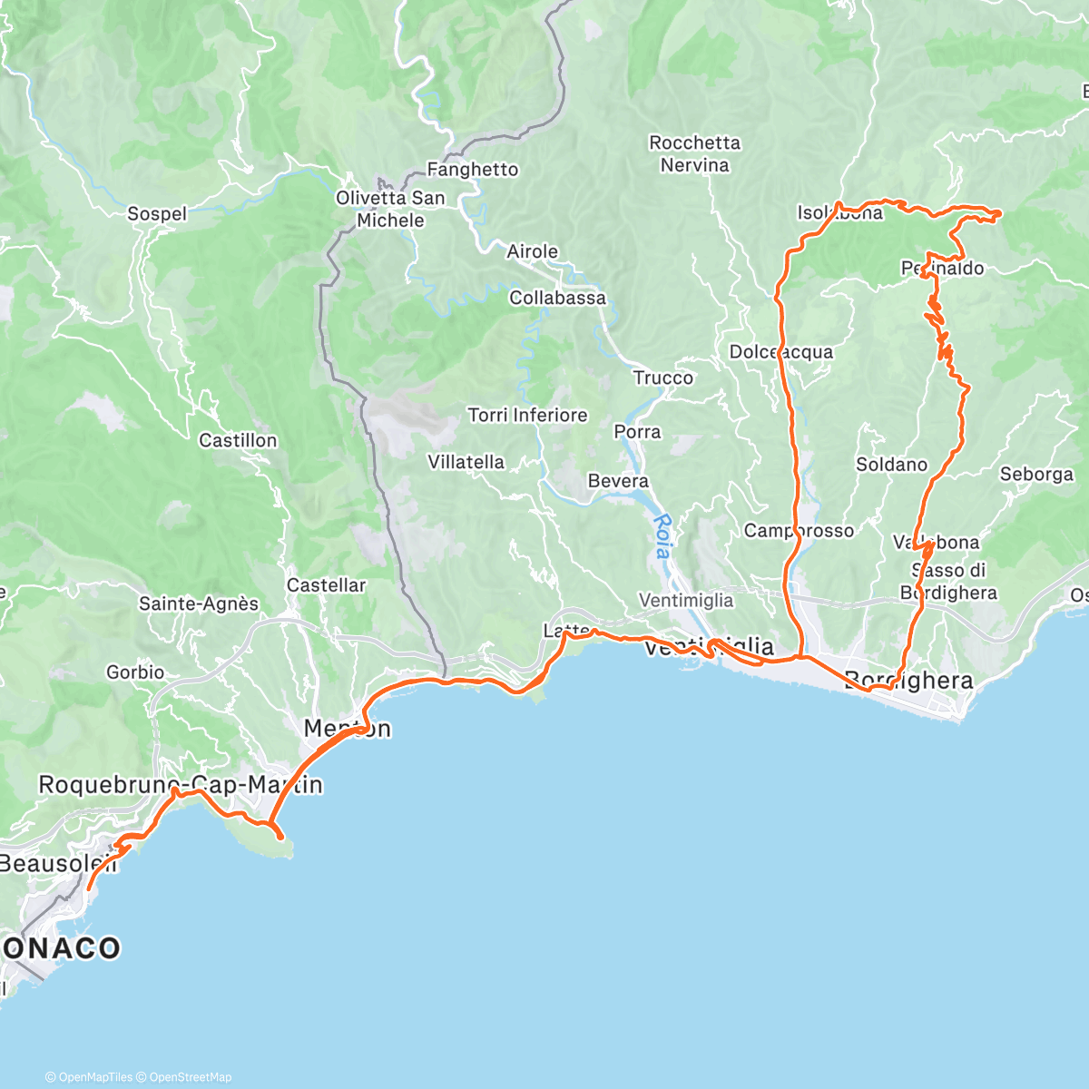 Map of the activity, Vallebona &