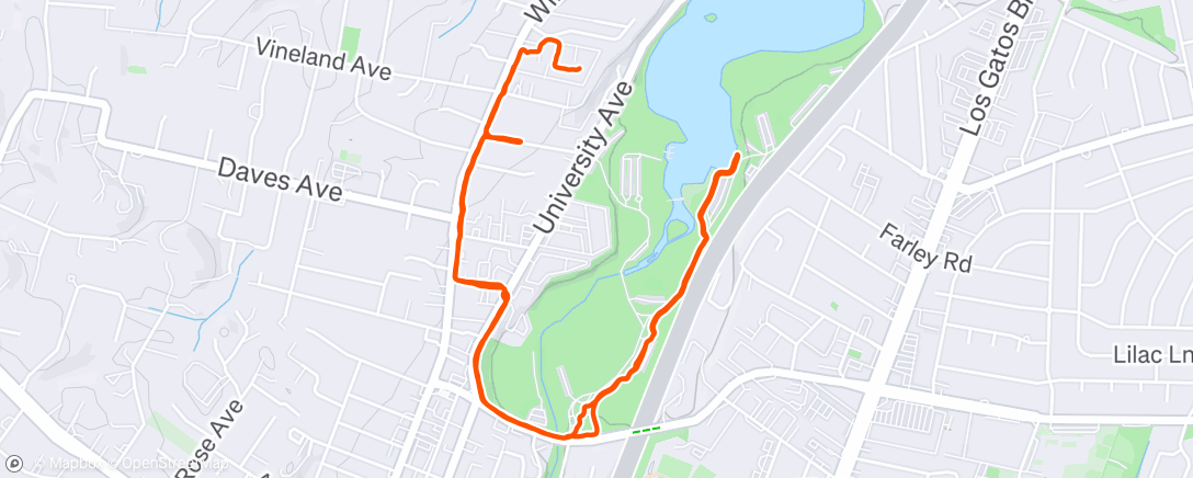 Map of the activity, Morning Walk