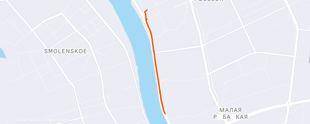 Map of the activity, Afternoon Run