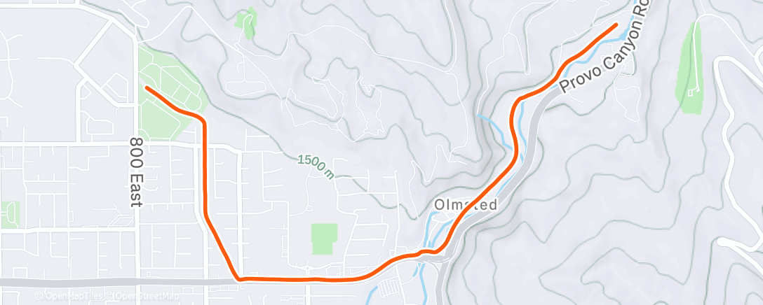 Map of the activity, Morning Run
