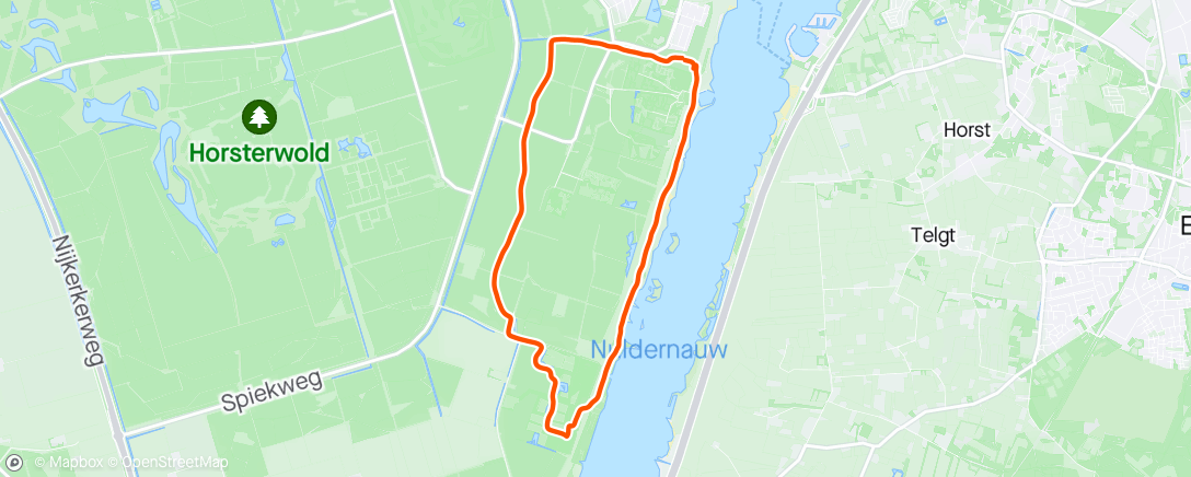 Map of the activity, Onverhard duurloopje in de zon ☀️
