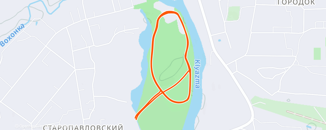 Map of the activity, Утренний забег