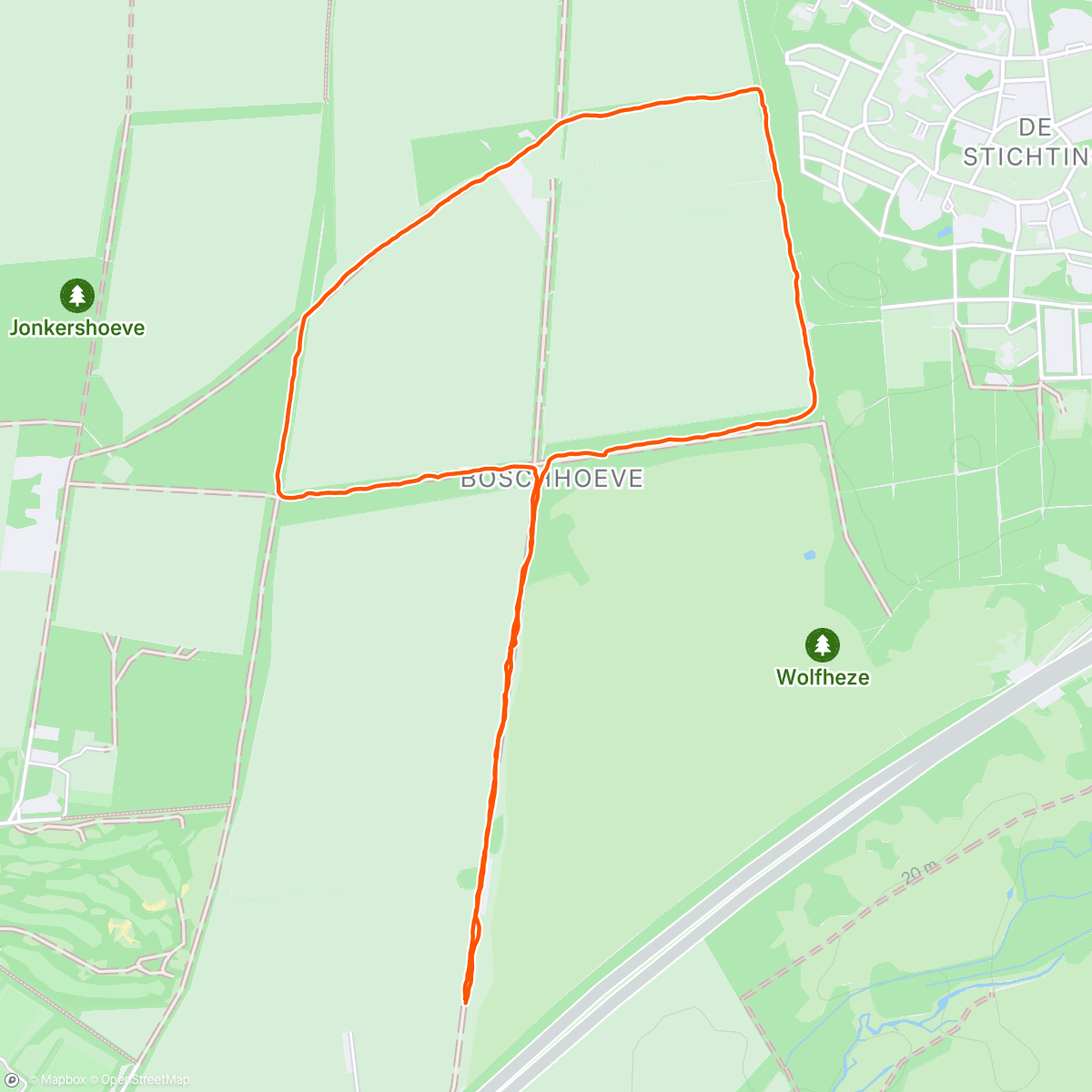 Map of the activity, Restday walk 🐄