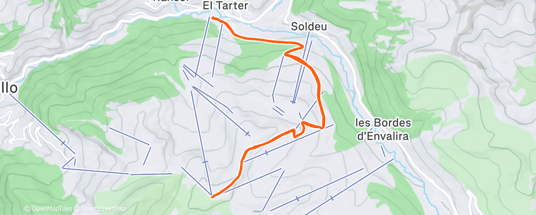 Map of the activity, Evening Backcountry Ski