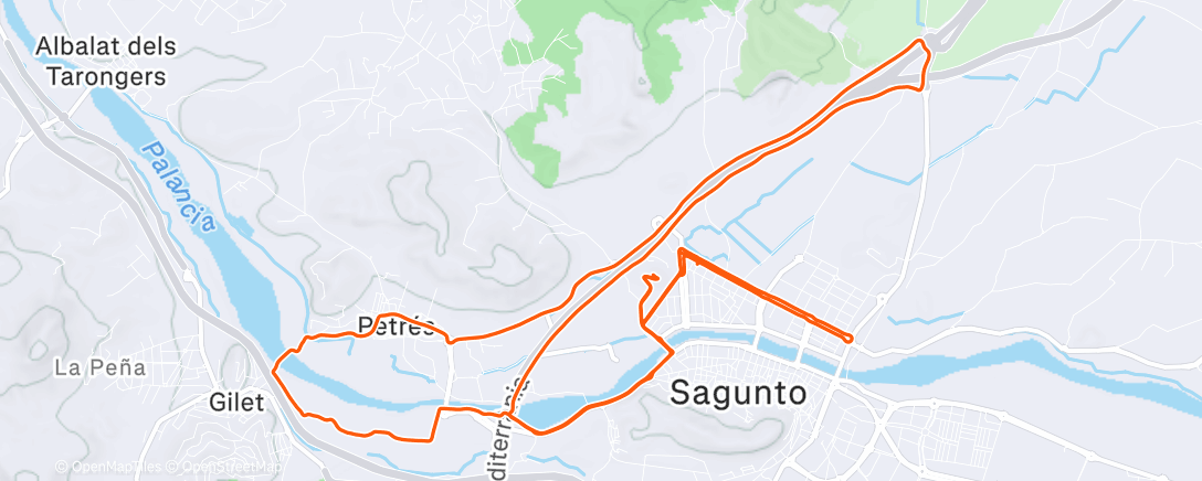 Карта физической активности (Bicicleta de gravilla por la tarde)