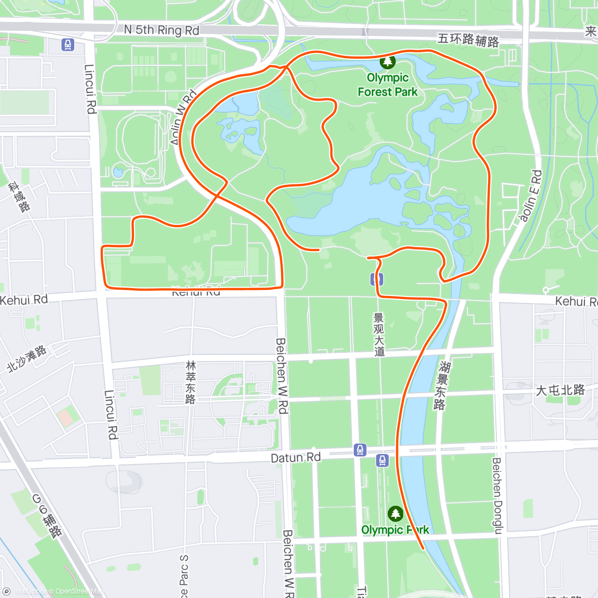 Mapa da atividade, Beijing post-marathon 🇨🇳
