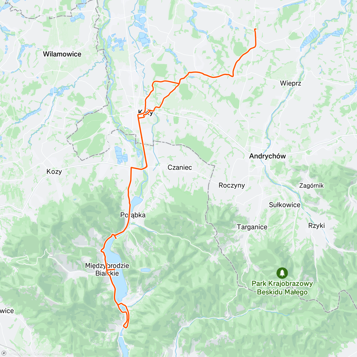 Map of the activity, Easy ride and cheering for riders on Tour of Poland 🇵🇱