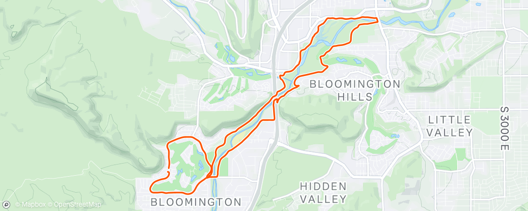 Map of the activity, Afternoon Ride