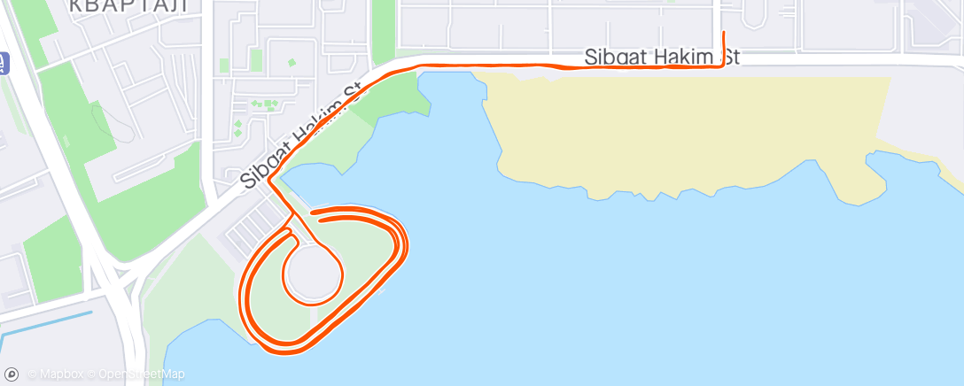 Map of the activity, Evening Run