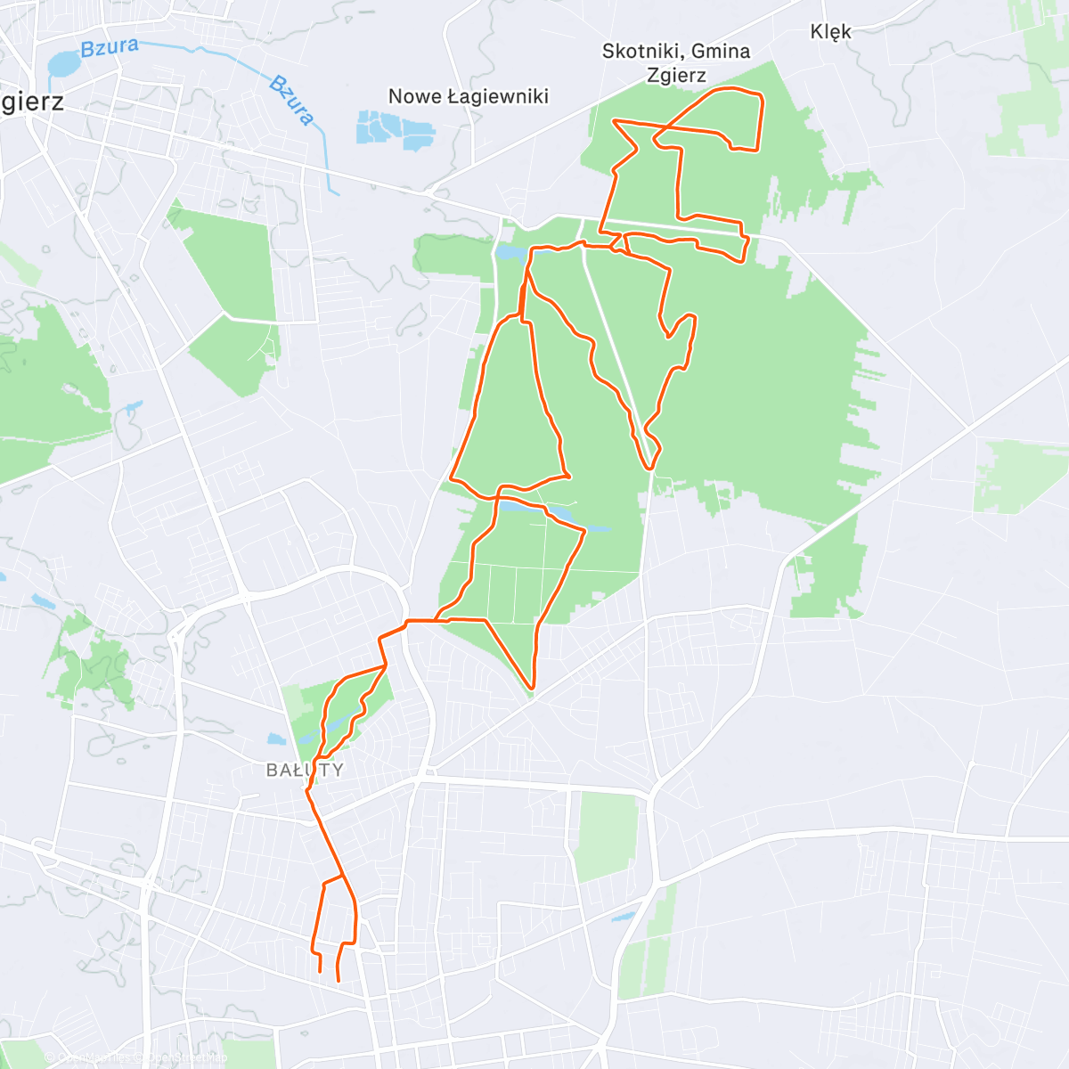 Map of the activity, Afternoon Ride