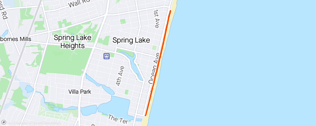 Карта физической активности (Afternoon boardwalk run in Spring Lake)