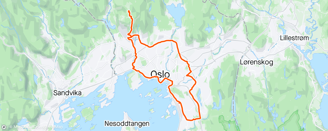 Map of the activity, Tryvann i bygevær🌦️