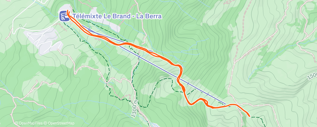 Map of the activity, Ski de randonnée dans l'après-midi