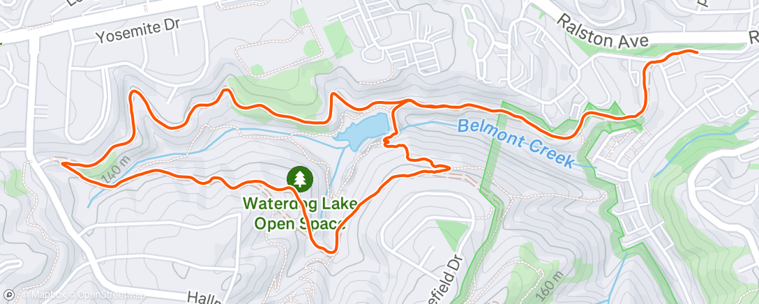 Map of the activity, John Brooks and Lake Loop Trail