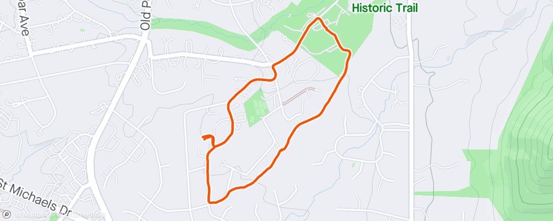 Map of the activity, Earth Day Run