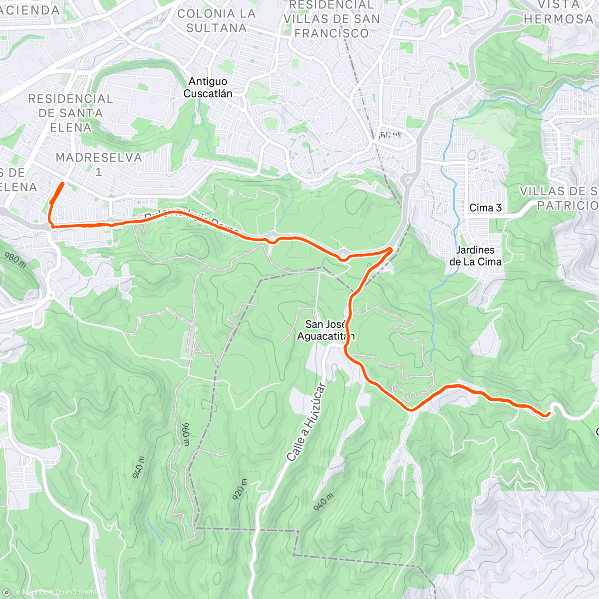 Map of the activity, Rompepiernas 2024 😮‍💨