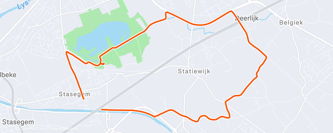 Map of the activity, Morning Run