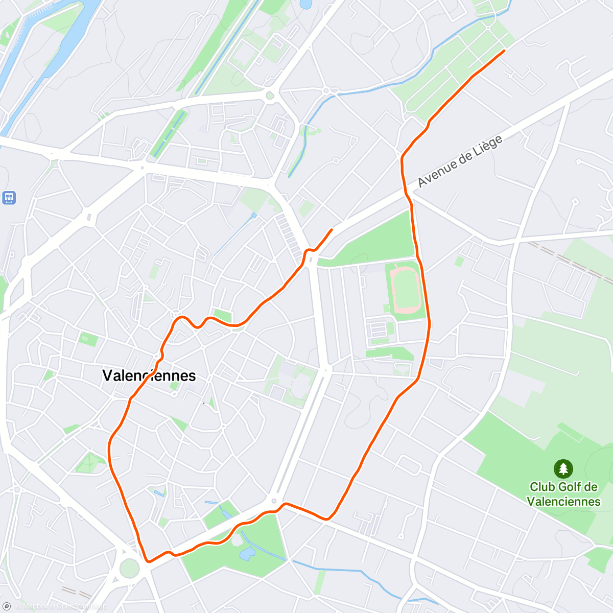 Map of the activity, Course à pied dans l'après-midi