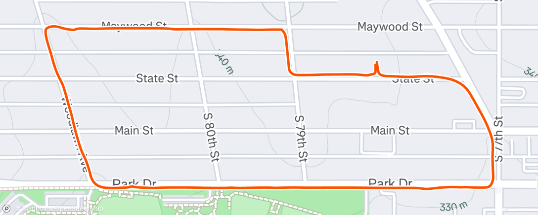 Map of the activity, Afternoon Walk