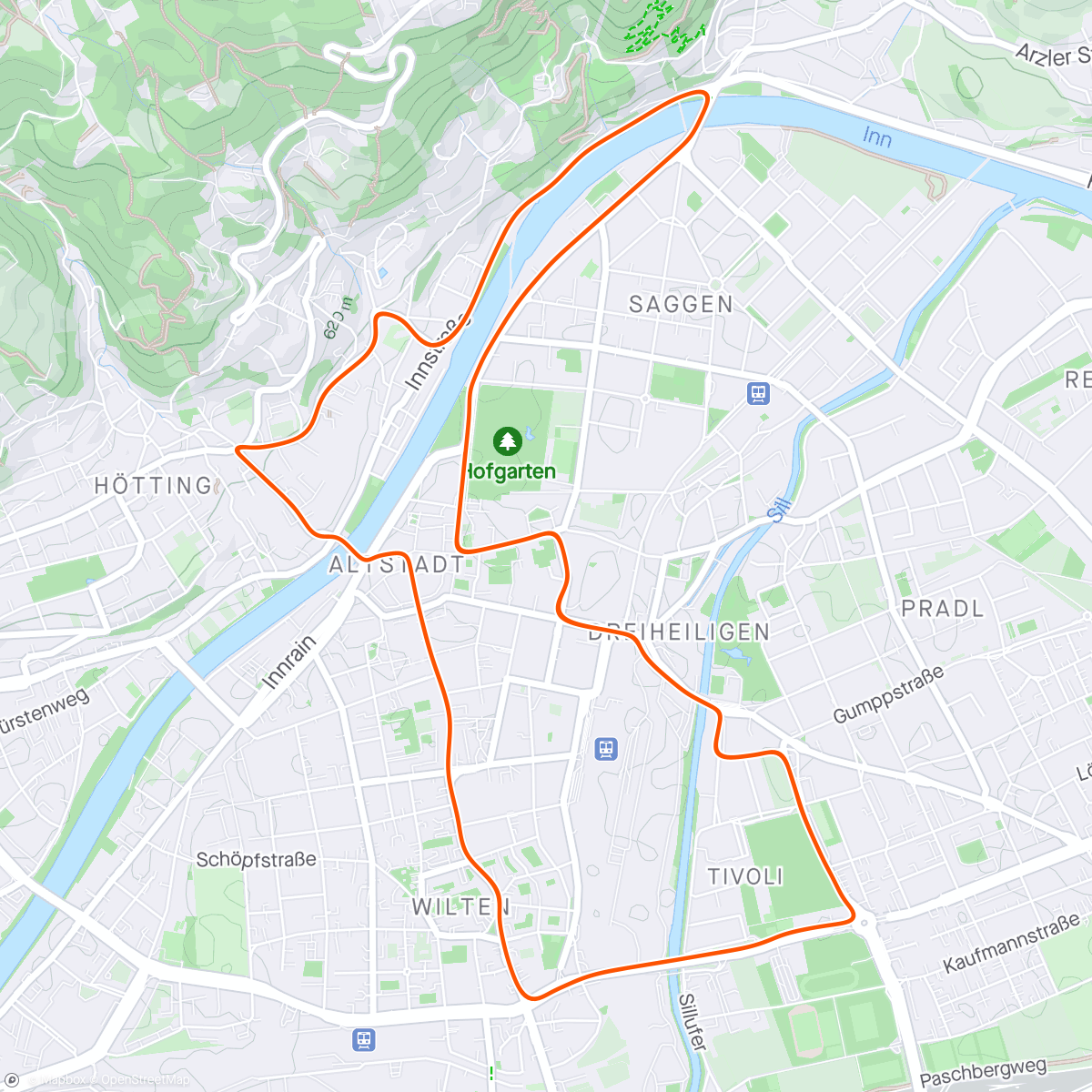 Map of the activity, Zwift - Tempo Accelerations in Innsbruck