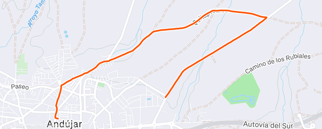 Map of the activity, Caminar al aire libre