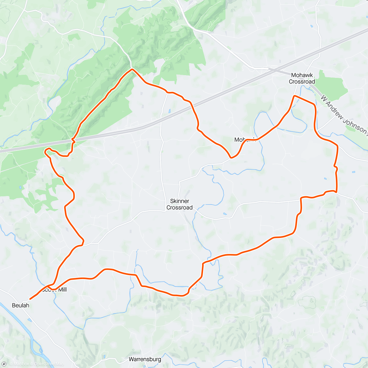Mapa de la actividad (Beautiful ride in the country 🚴😎)