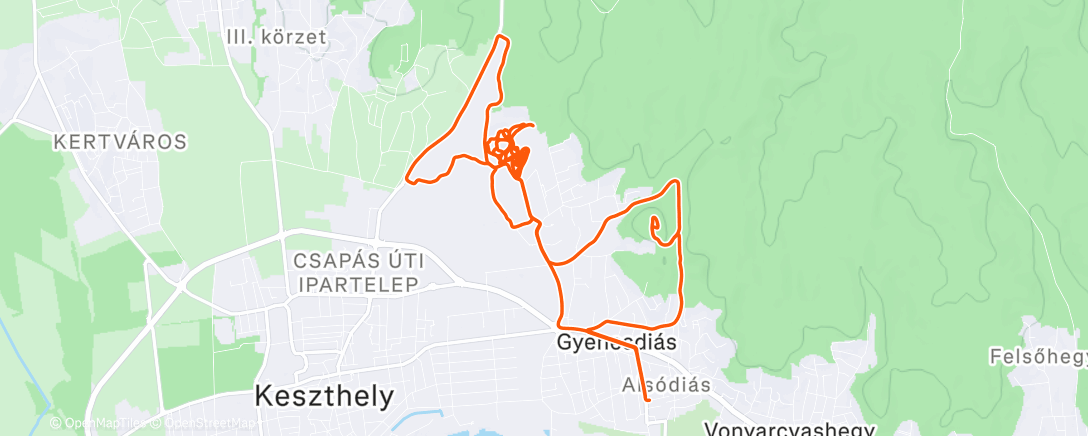 Map of the activity, Afternoon Mountain Bike Ride