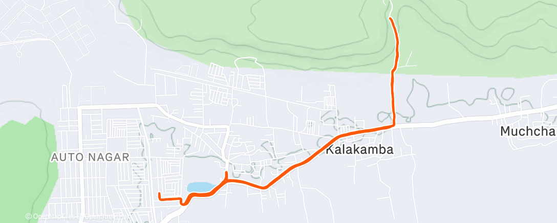 Map of the activity, Evening Ride hill climb