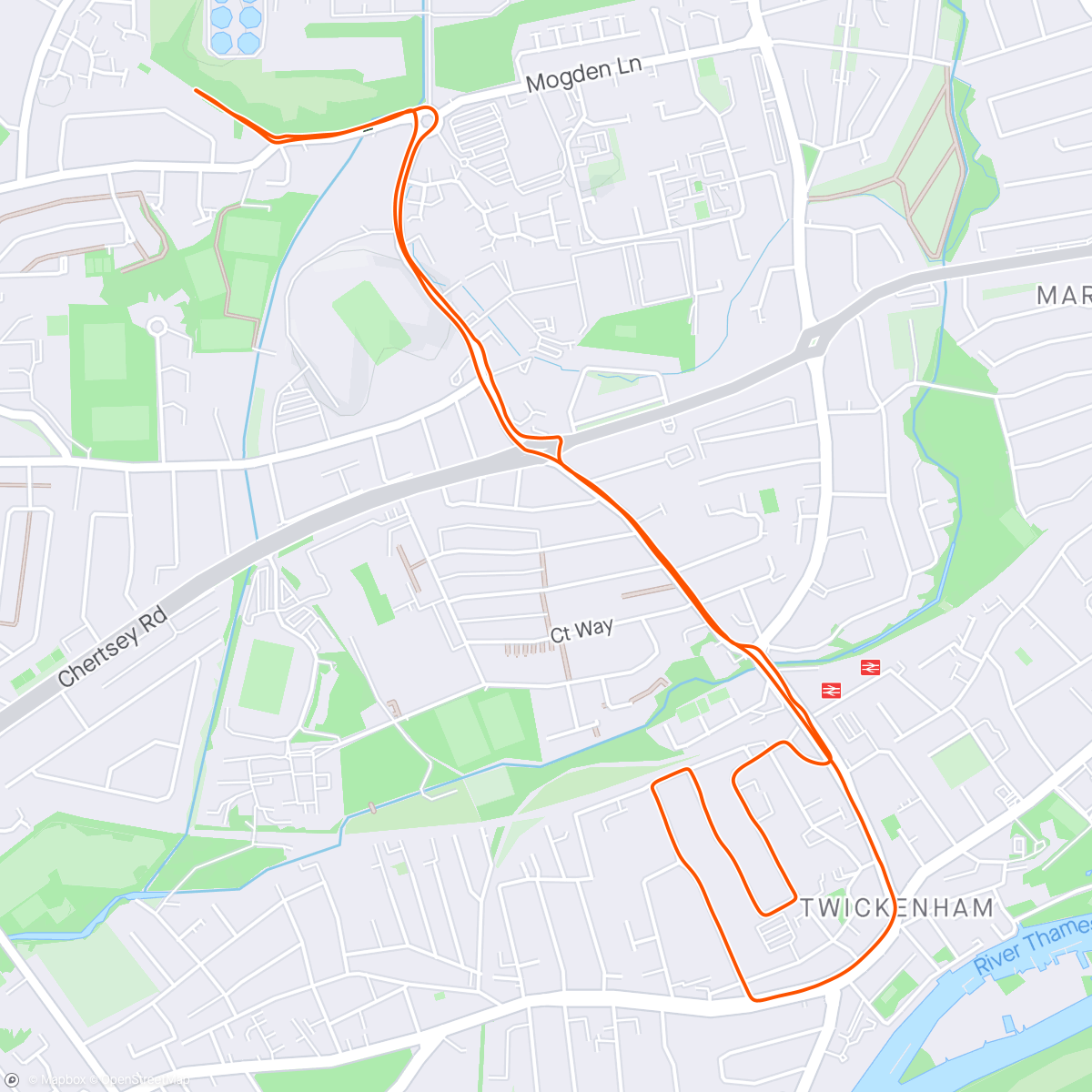 Map of the activity, Morning school drop-off Ride