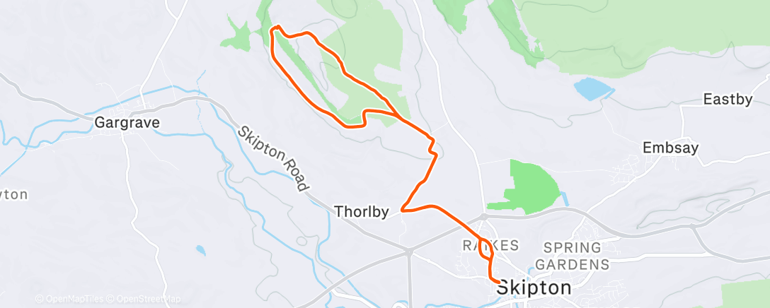 Map of the activity, Lunch Walk