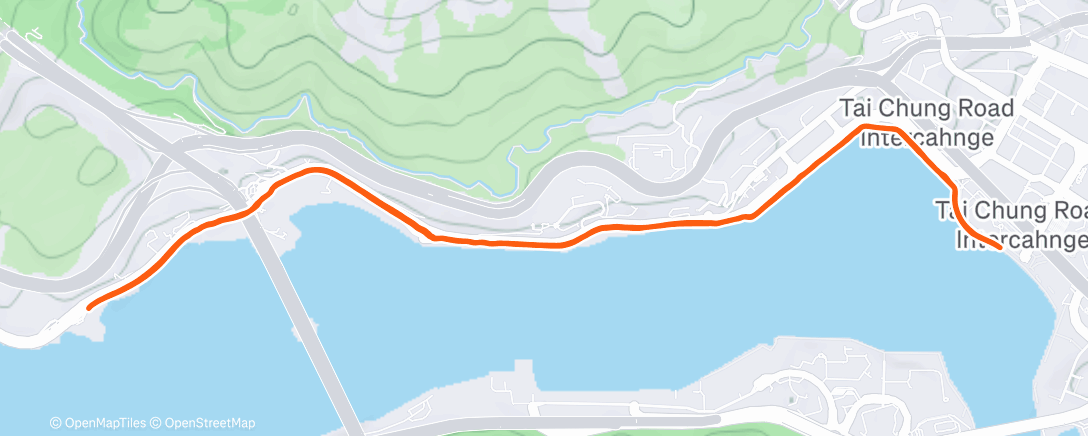 Map of the activity, Evening Run